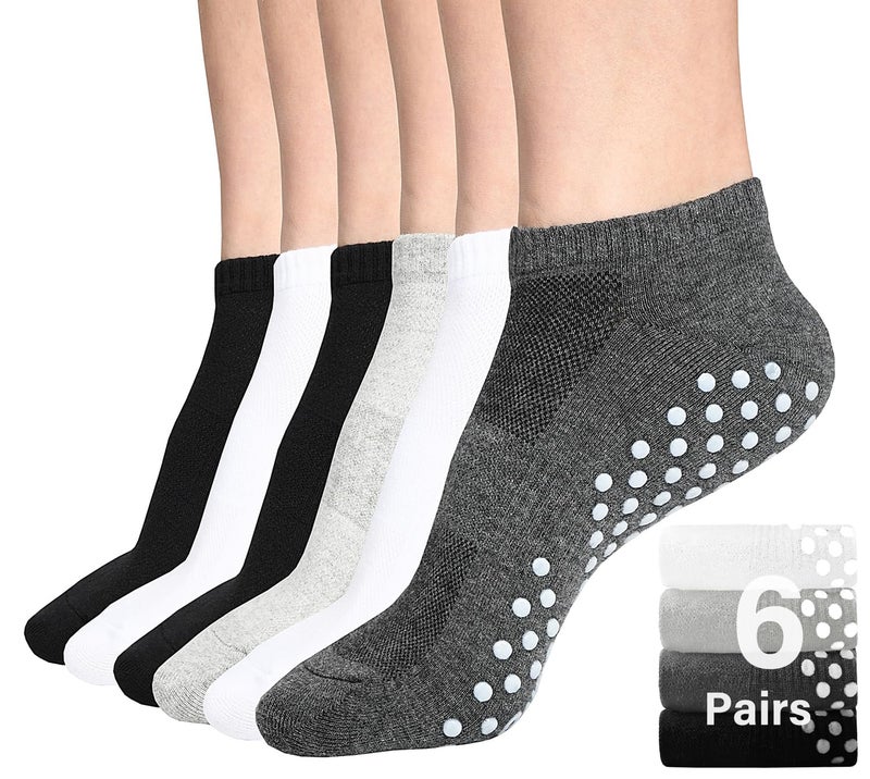 DIBAOLONG Non Slip Yoga Socks for Women, Anti-Skid Gripper Socks Pilates Barre Bikram Fitness Socks with Grips - Image 1
